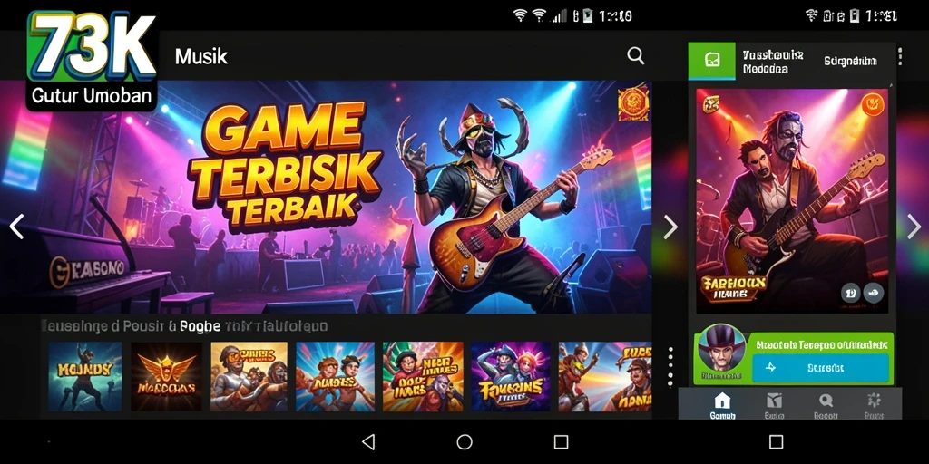 Tangkap layar gameplay 73K yang seru dan interaktif.