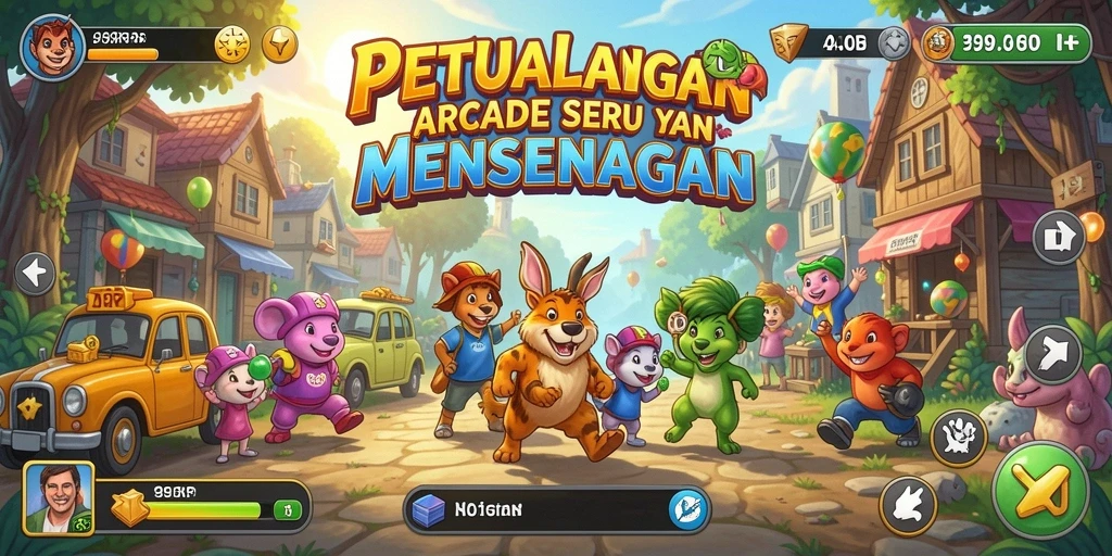 Screenshot utama 99RP menampilkan aksi seru dan gameplay yang menantang.