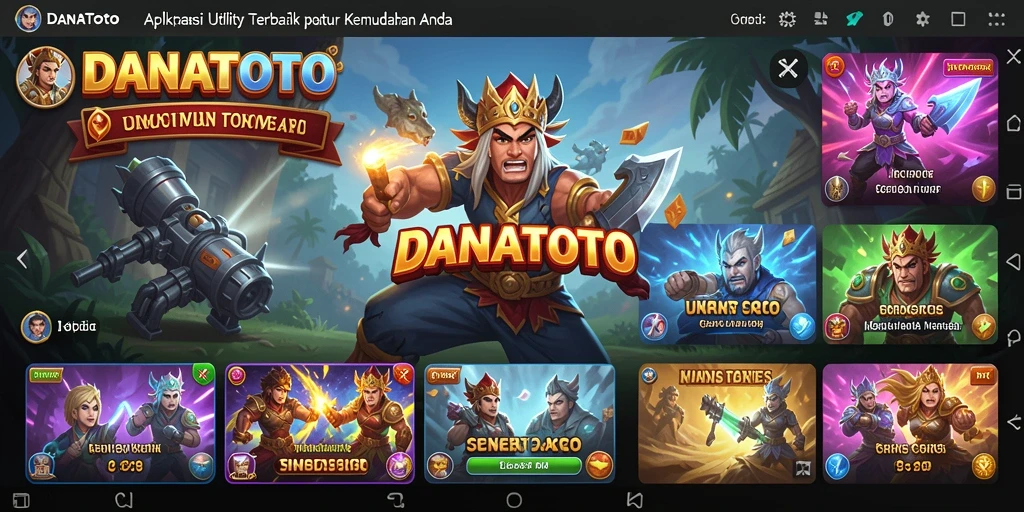 Tampilan antarmuka aplikasi DANATOTO yang intuitif dan modern.