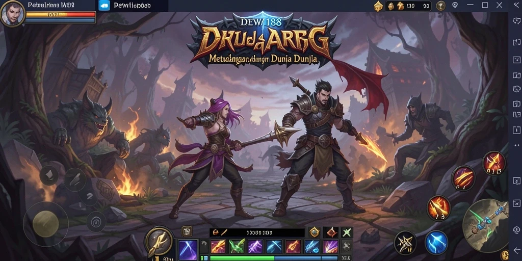 Tangkapan layar menunjukkan aksi seru dalam permainan DEWI188 ARPG.