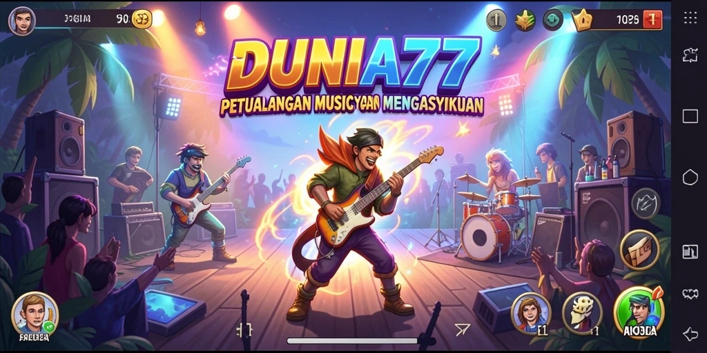 Tampilan gameplay DUNIA77 yang menarik dan interaktif.