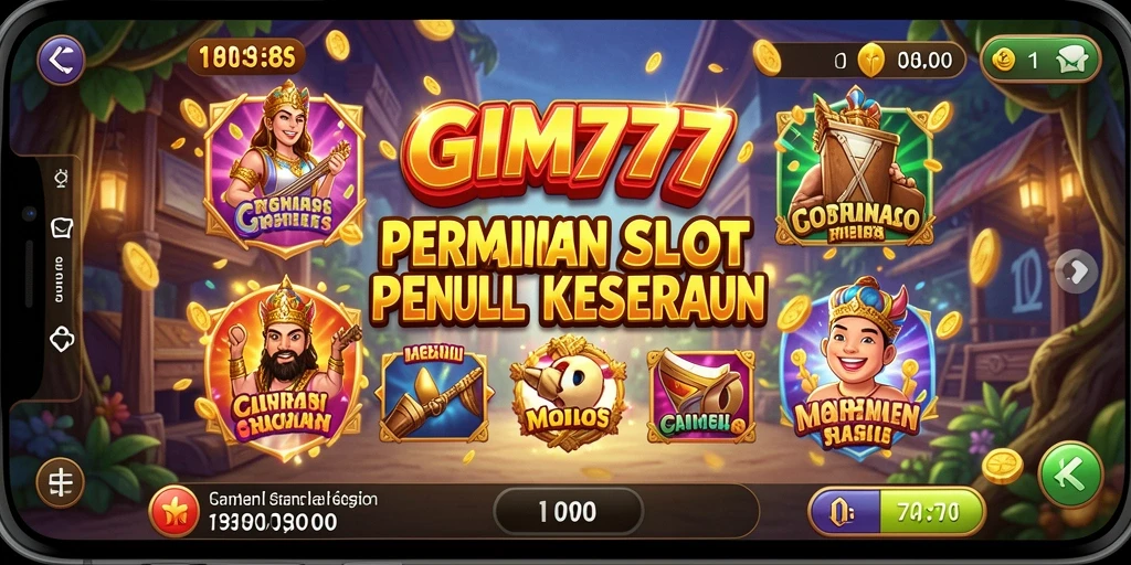 Tampilan gameplay GIM777 yang menampilkan simbol-simbol Slot menarik.