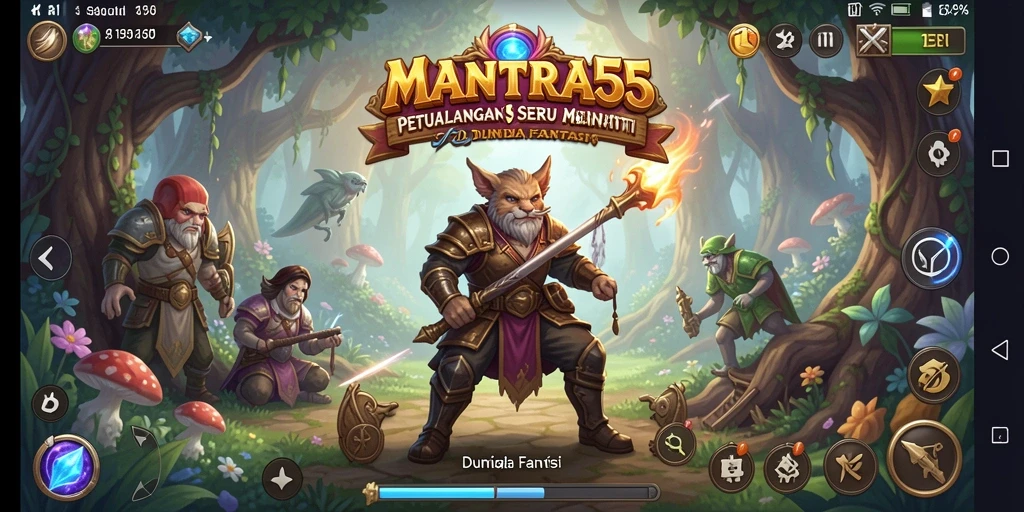 Tangkapan layar gameplay di MANTRA55 yang menampilkan momen petualangan seru.