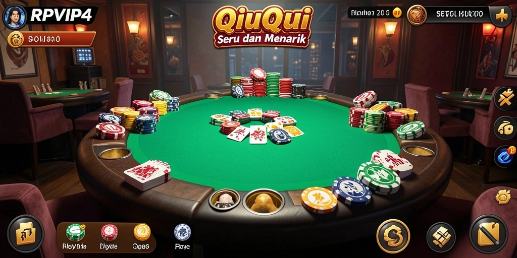 Screenshot gameplay RPVIP4 menunjukkan keseruan bermain QiuQiu.