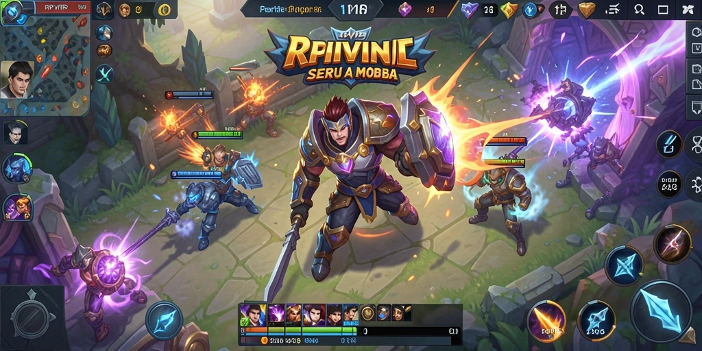 Tangkapan layar RPVIP5 menampilkan aksi pertarungan sengit dalam arena MOBA.