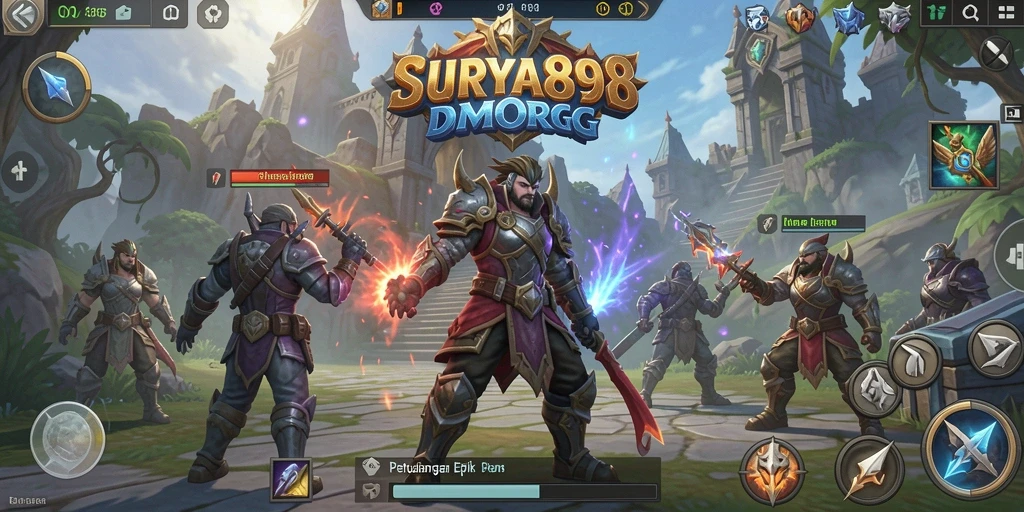 Tampilan gameplay menakjubkan dalam SURYA898 dengan aksi seru di dunia MMORPG.