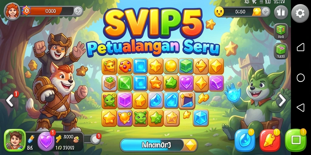 Tampilan gameplay seru dari SVIP5 dalam genre Match-3.