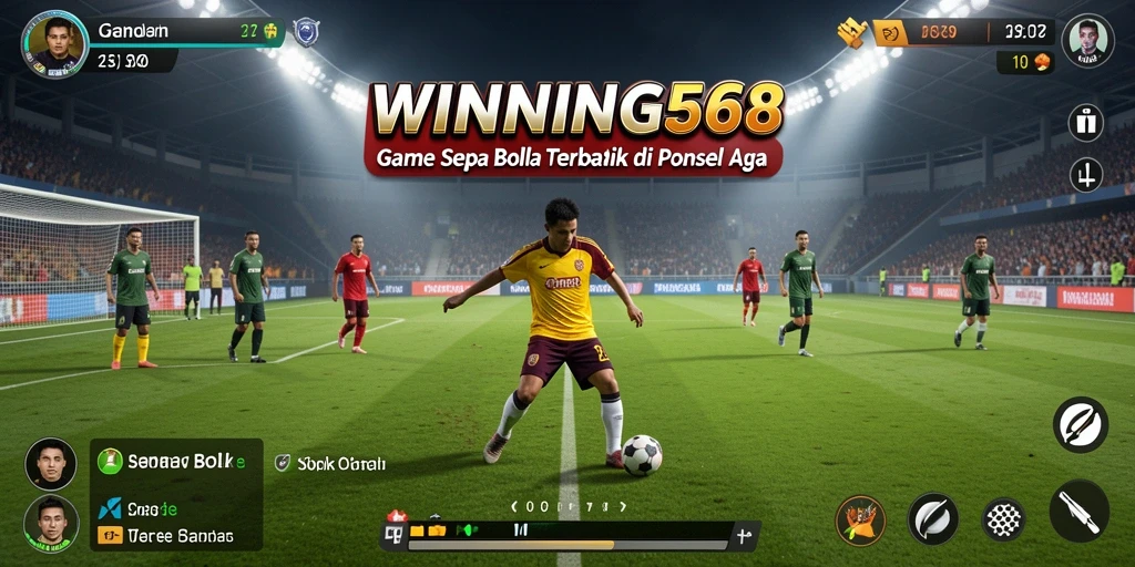 Tampilan gameplay mendebarkan dalam permainan sepak bola WINNING568.